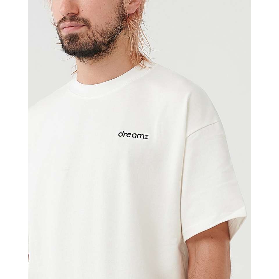 Áo Thun oversized DreamZ SIGNATURE LOGO - WHITE
