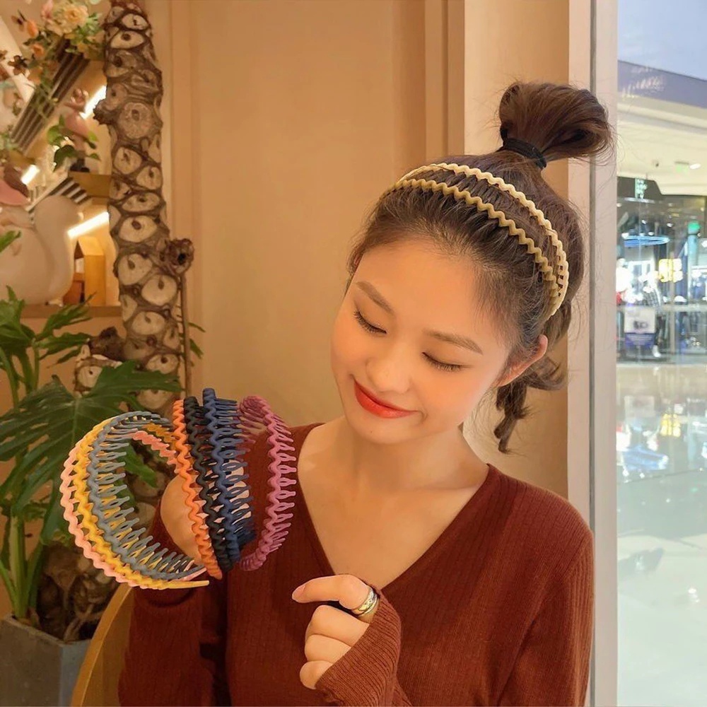Băng Đô Cài Tóc Màu Sắc Nhám Chống Trượt Không Dễ Rơi
