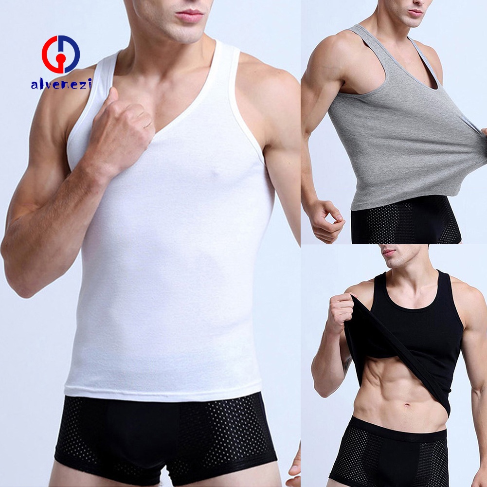(Hàng Có Sẵn) Áo Sát Nách Cổ Khoét Sâu Cho Nam