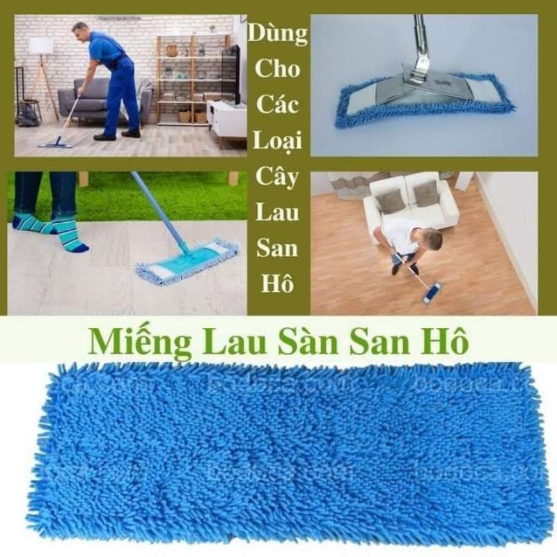 Nùi cây lau bẹ san hô 45-60cm Bông-Tấm- Miếng lau sàn nhà