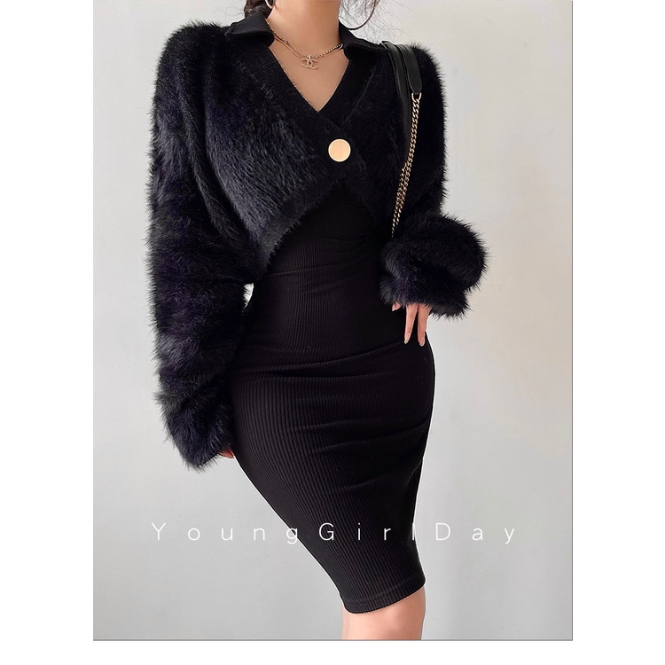 Áo Khoác Cardigan Cổ Chữ V Phong Cách Hàn Quốc Thời Trang Mùa Thu Mới Cho Nữ