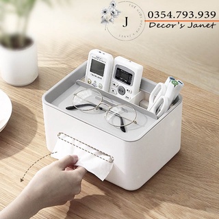 [Hàng cao cấp] Hộp đựng khăn giấy để bàn đa năng