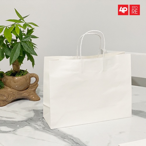 01 TÚI GIẤY KRAFT TRẮNG NGÀ 32X24X11CM SIÊU XỊN - HỎA TỐC