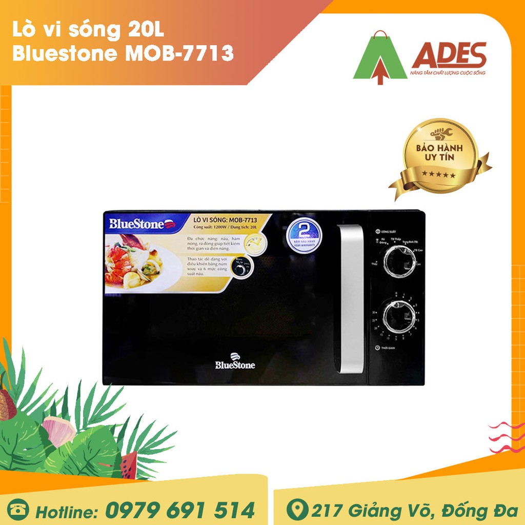 [Mã 154ELSALE2 giảm 7% đơn 300K] Lò vi sóng 20L Bluestone MOB-7713