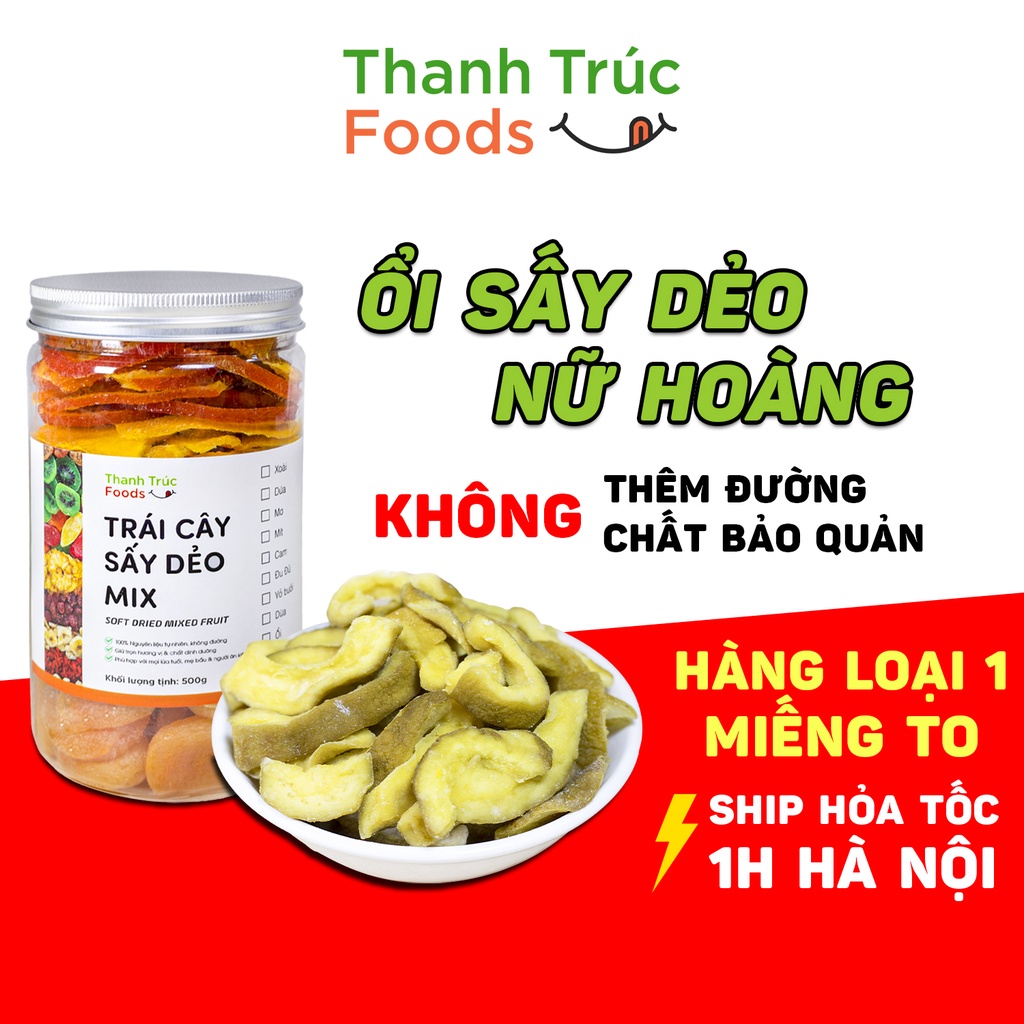 Ổi sấy dẻo không đường 500g Thanh Trúc Foods