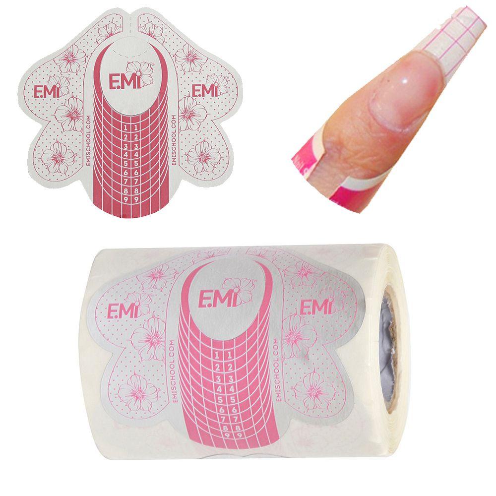 Cuộn 100 Miếng Dán Nối Dài Móng Tay Acrylic Tự Dính