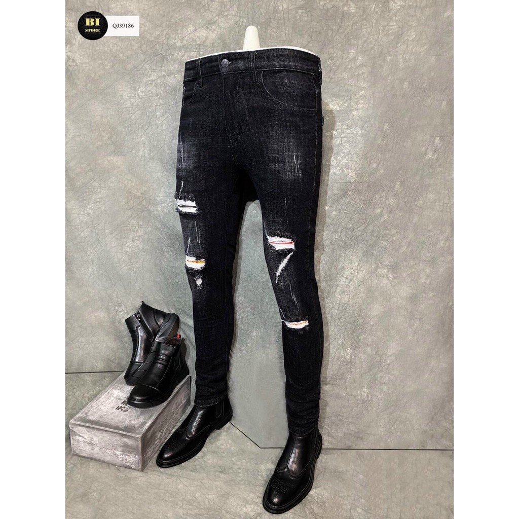 Quần Jean Nam Trơn Màu Đen 🔵 𝐅𝐑𝐄𝐄 𝐒𝐇𝐈𝐏 🔵 Quần Bò Nam Trơn Co Giãn Thời Trang Hpfashion - Qjnhp019 | BigBuy360 - bigbuy360.vn