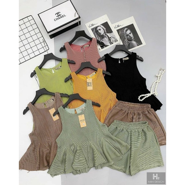 Sét bộ xếp li sát nách xòe hàng đẹp