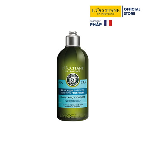 Bộ sản phẩm gội xả dành cho tóc dầu L'Occitane Purifying Shapoo 300ml&amp;Conditioner 250ml