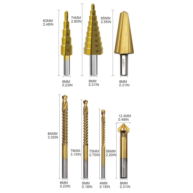 Bộ Mũi Khoan HSS Tốc Độ Cao Bằng Thép Phủ Titan