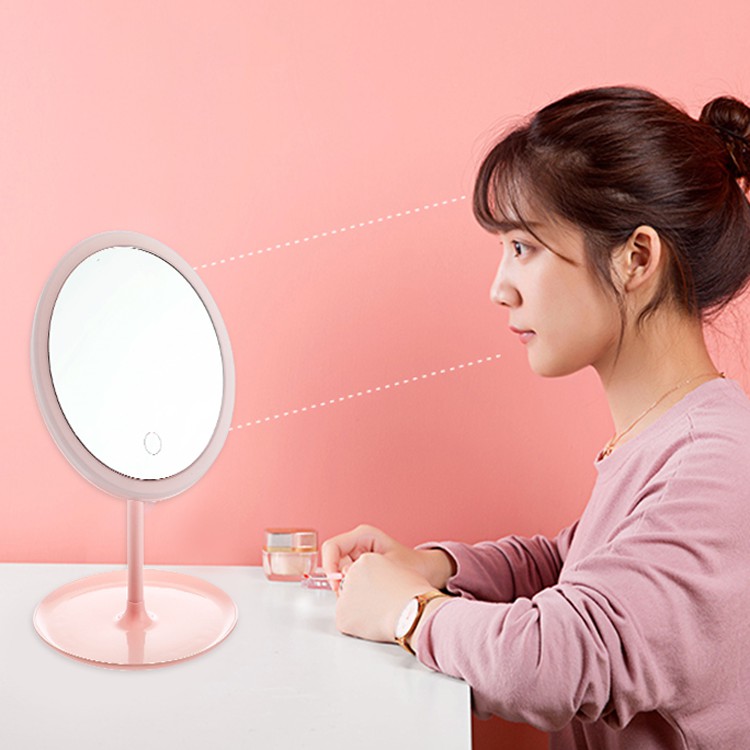 Gương Trang Điểm đề bàn Tích Hợp Đèn LED MAKEP LIGHT MIRROR 3 chế độ ánh sáng[ KÈM DÂY SẠC ]