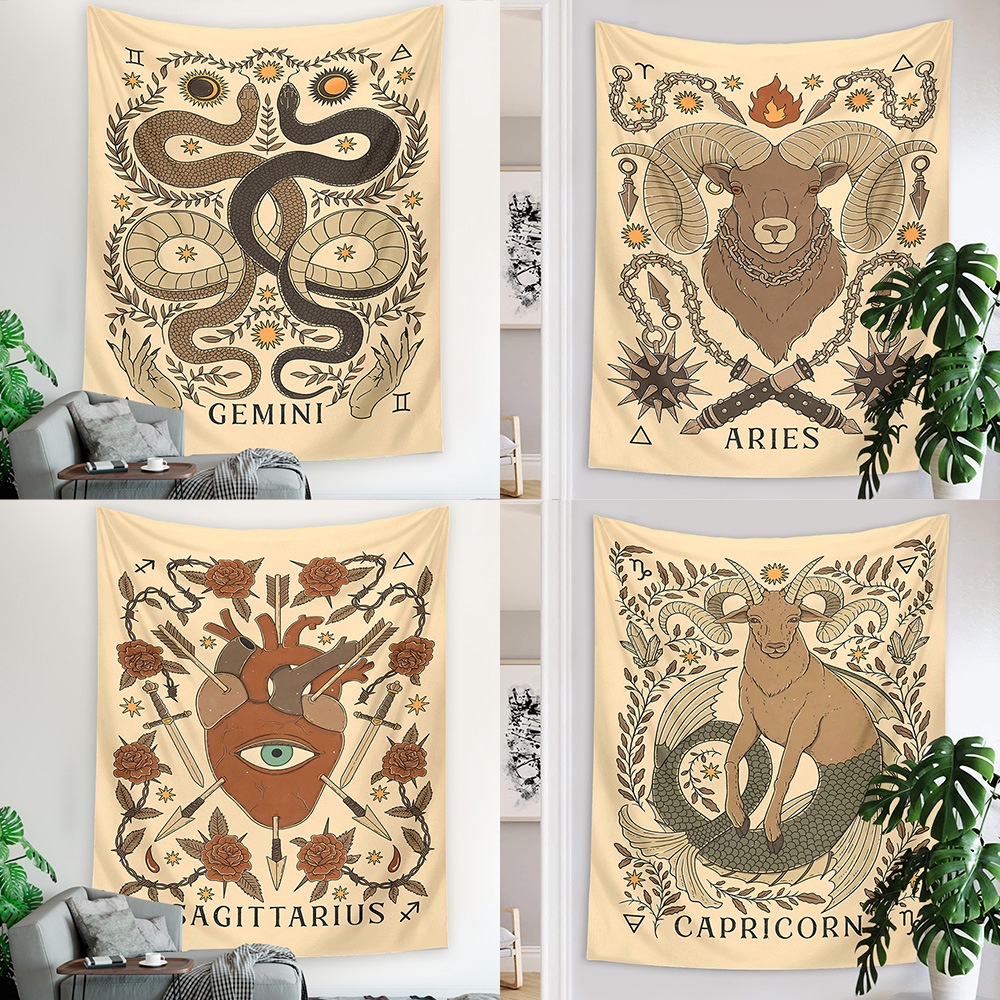 Thảm Treo Tường Trang Trí In Hình Lá Bài Tarot Độc Đáo Chất Lượng Cao