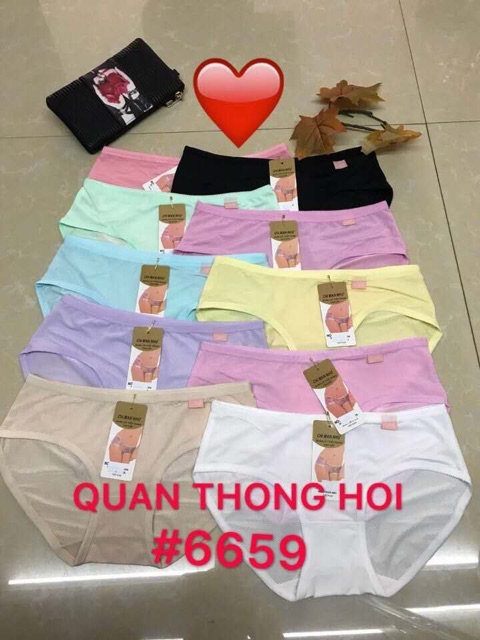 10 Quần lót (6659) su thông hơi lưng vừa