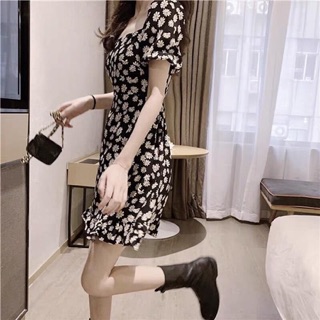 Đầm Hoa Cúc Ôm Dáng Đuôi Cá