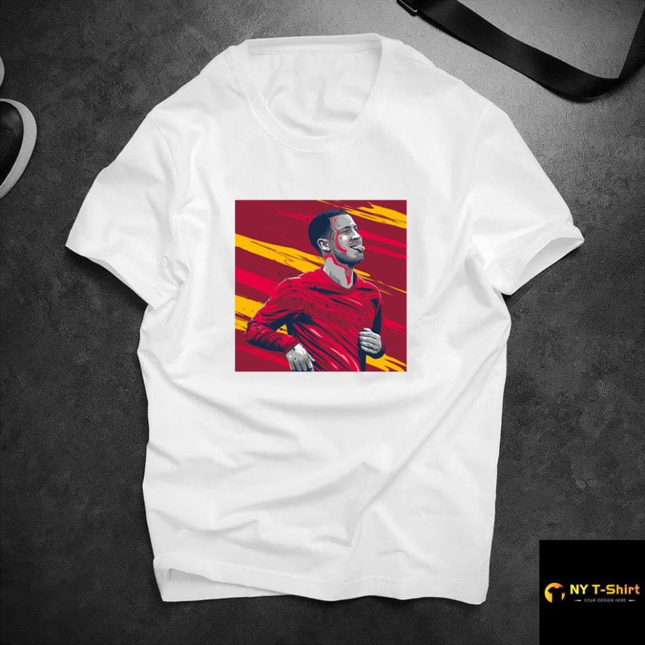[Freeship] Áo Thun In Hình Eden Hazard Mã 03 - Áo In Hình Cầu Thủ Bóng Đá