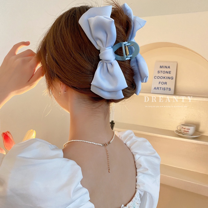 Kẹp Tóc Hình Cá Mập Đính Nơ Cỡ Lớn Thời Trang Cho Nữ