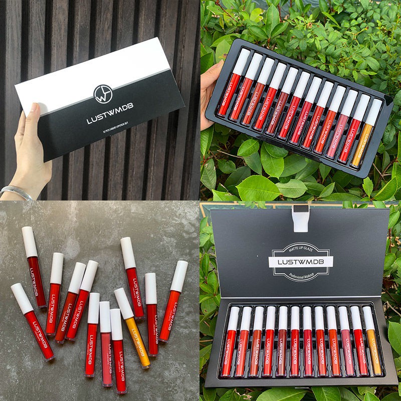 (Hàng Mới Về) Bộ 12 Son Kem Màu Lì Lâu Trôi Không Phai Không Thấm Nước | BigBuy360 - bigbuy360.vn