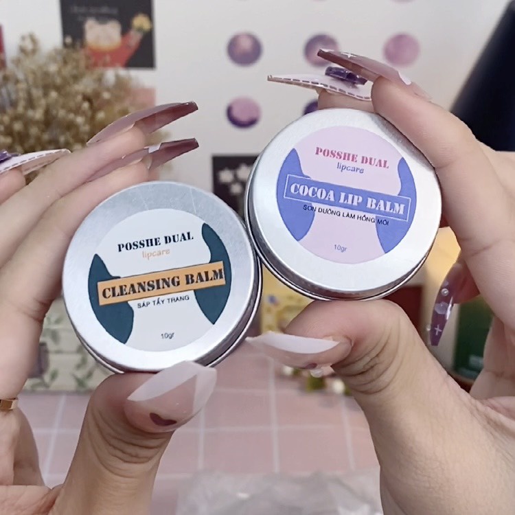 Posshe Sáp Tẩy Trang Môi Hoặc Son Dưỡng Hồng Môi Dual Lip Care