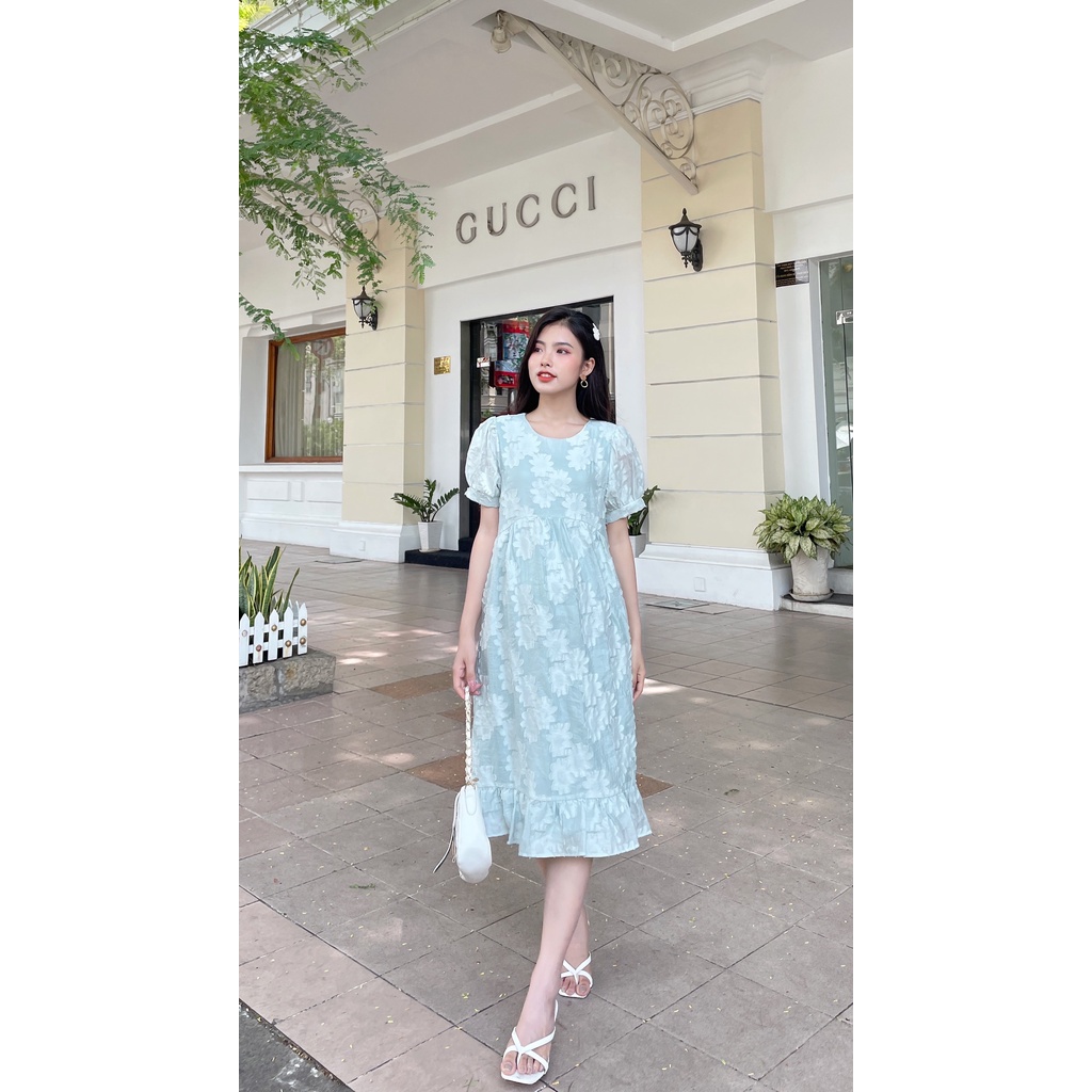 Đầm Bầu voan tơ bông ép xịn