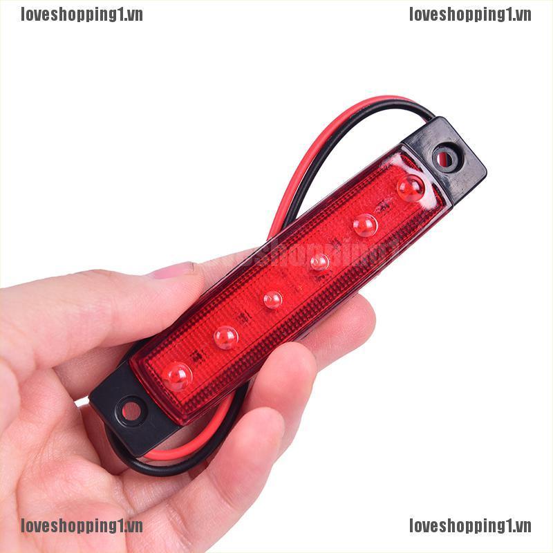 1 Bảng Đèn Tín Hiệu 12V 6LEDS Gắn Hông Xe Tải