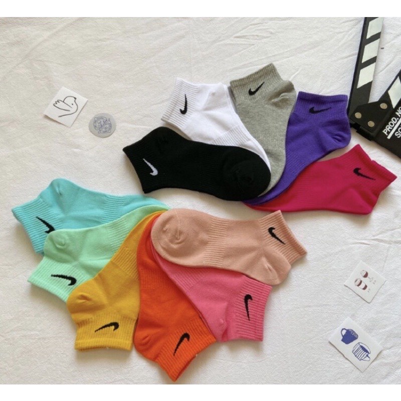 [Rẻ Vô Địch] Tất Thấp Cổ N i k e Nhiều Màu Cá Tính - Tất Thấp Cổ Nữ