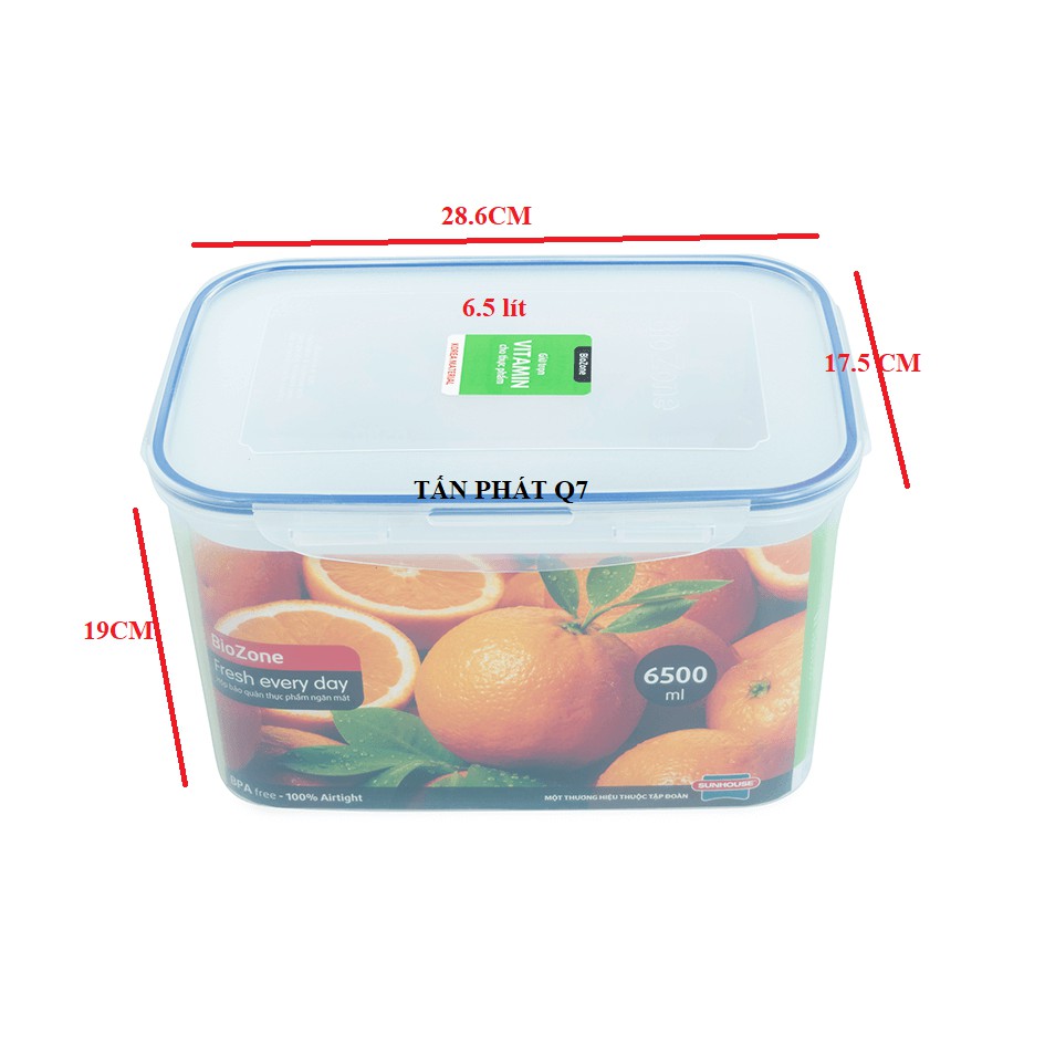 Hộp đựng thức ăn BioZone SIZE LỚN 6.5 lít, 7.5 lít , 8.7 lít