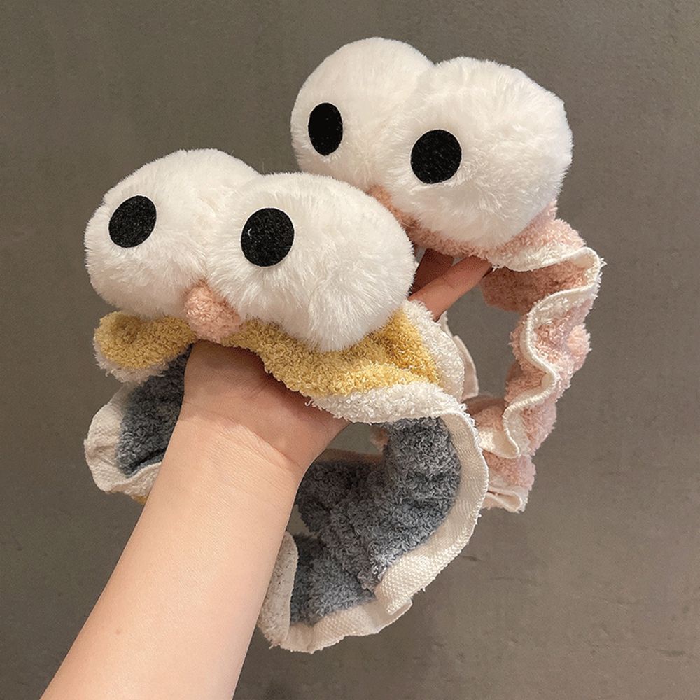 Băng đô cài tóc rửa mặt bằng vải bông mềm co giãn hình đôi mắt to dễ thương thời trang Hàn Quốc cho nữ