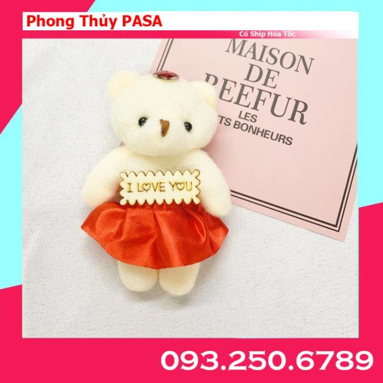 Combo 10 con gấu nữ mặc váy xinh xắn đủ màu 11 cm [ảnh thật]