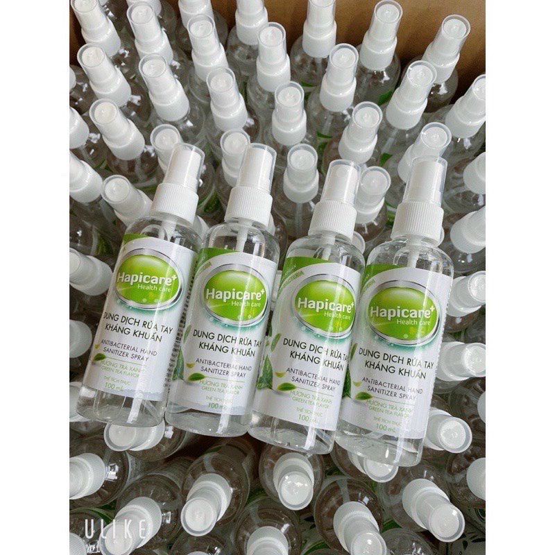Xịt Rửa Tay Sát Khuẩn Hương Bạc Hà Trà Xanh 100 ML