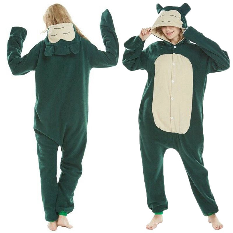 Pokemon Kigurumi Anime Snorlax Cosplay Pajamas Jumpsuit Adult Sleepwear Onesie