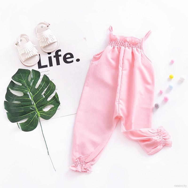 Áo liền quần 2 dây kiểu dáng xinh xắn cho bé gái