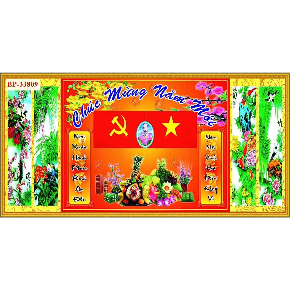 Tranh dán tường tôn giá in theo kích thước yêu cầu