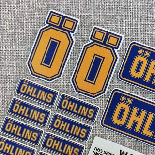 Miếng dán phản quang trang trí xe mô tô No.L093 Ohlins