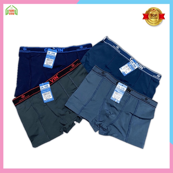 COMBO quần lót nam đùi boxer cao cấp thun lạnh 4 chiều,quần sịp quần xì đùi nam lưng to sexy đẹp co dãn siêu cá tính 048