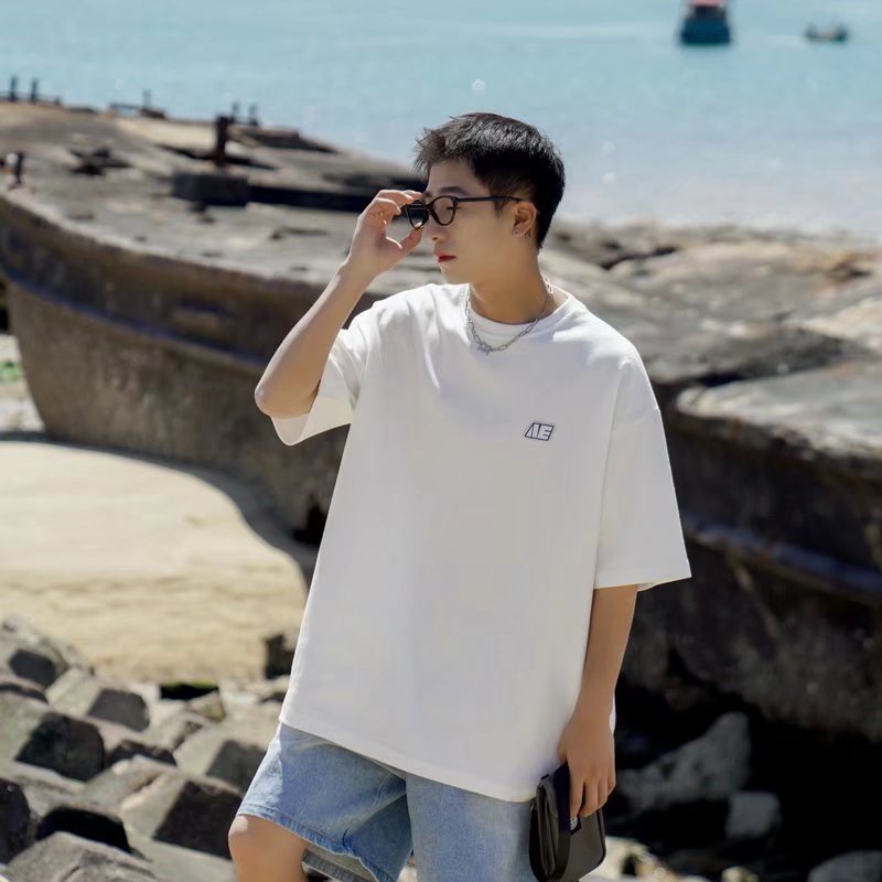 Áo Thun Tay Ngắn Dáng Rộng In Chữ Thời Trang Mùa Hè Cho Nam Size M-5XL