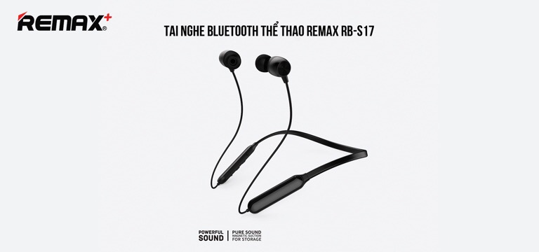 Tai nghe Bluetooth hai tai thể thao chính hãng Remax RB S17