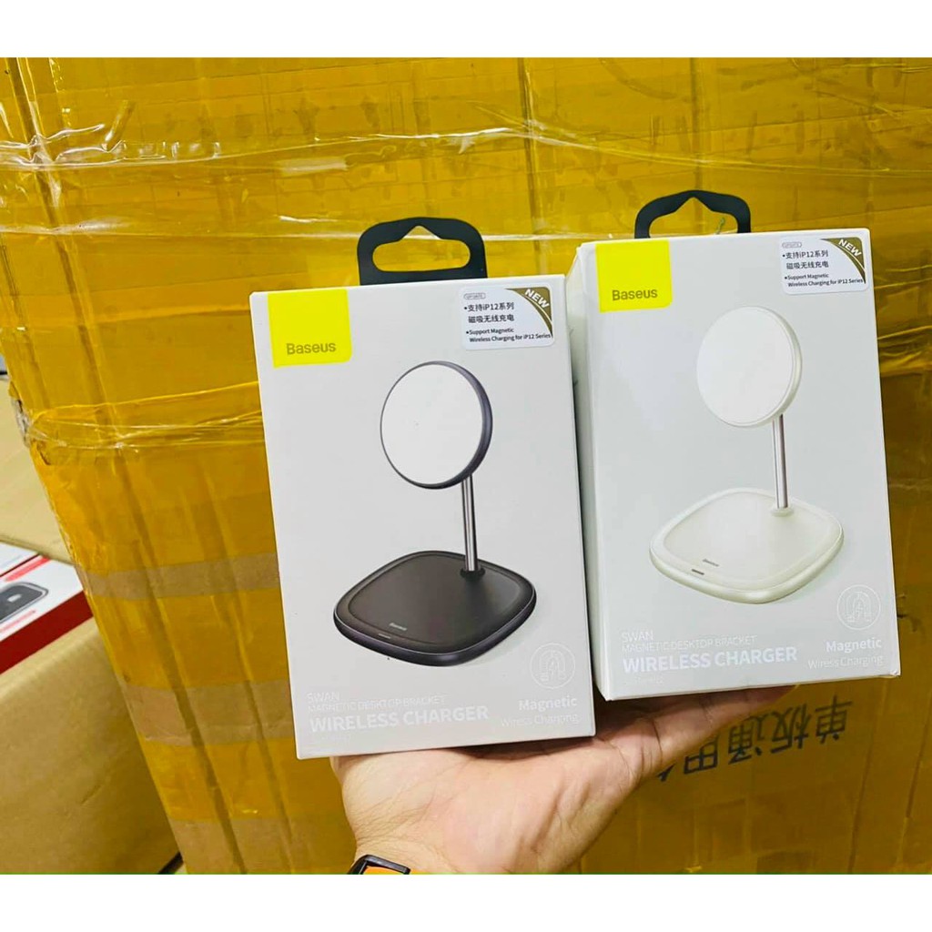 Đế Giữ Điện Thoại Tích Hợp Sạc Nhanh Không Dây Baseus Cho iPhone 12 Series