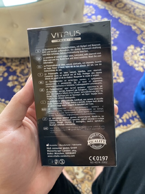 Bao cao su vitalis hộp 12 cái