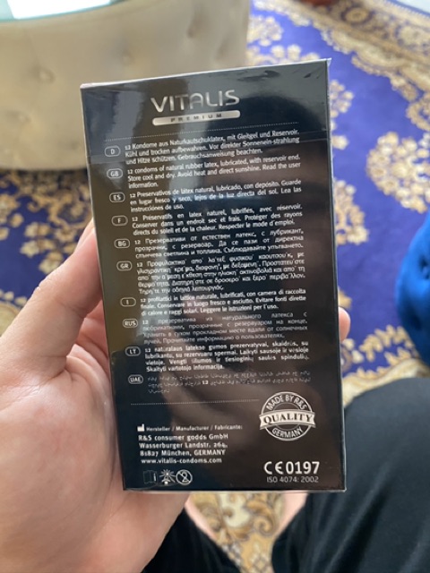 Bao cao su vitalis hộp 12 cái