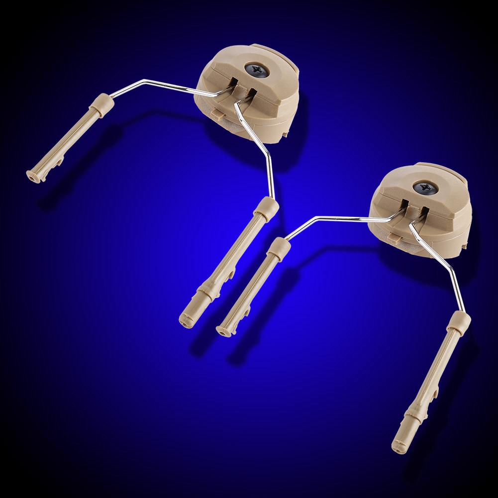 2pcs POM+ Stainless Steel Helmet Arc Rail Suspension Headset Support For Peltor Comtac