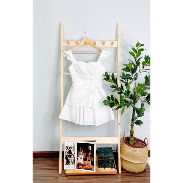 Thang gỗ trang trí, decor - Giá treo đồ gỗ, Kệ gỗ hình thang dựa tường, Kệ chụp hình quần áo phụ kiện phong cách Hàn