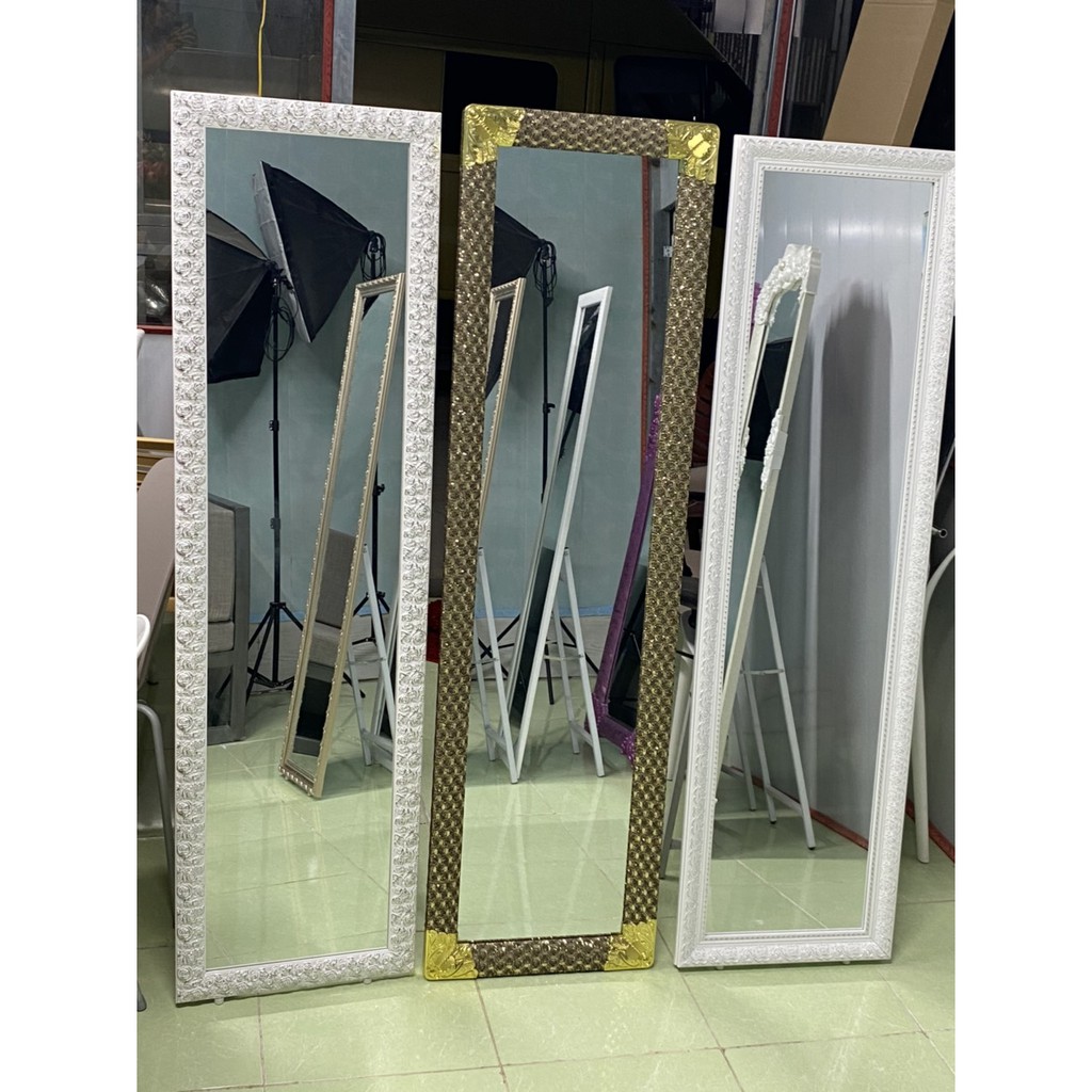 Gương soi toàn thân dán tường, có chân kích thước 150x38