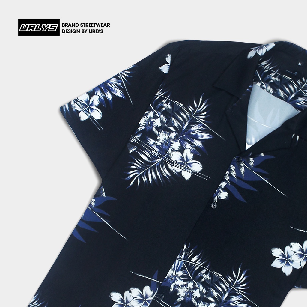 Áo sơ mi tay ngắn nam nữ URLYS form rộng sơ mi họa tiết tay lỡ cổ vest unisex ulzzang USM605