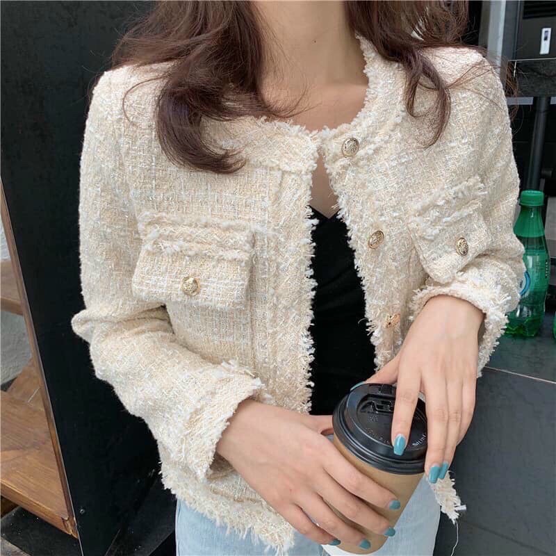 áo khoác dạ tweed túi ngực sz ml (sẵn) | BigBuy360 - bigbuy360.vn