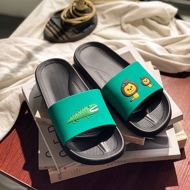 Dép Quai Ngang Chống Trượt In Họa Tiết Hoạt Hình Xinh Xắn Dành Cho Nữ Có Size 36-45 AYUER