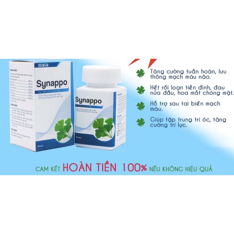Hoạt huyết tiền đình Synapo_Hết nỗi lo rối loạn tiền đình