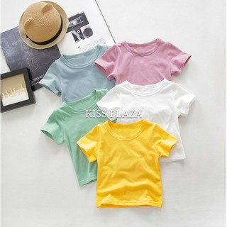 [MẪU MỚI] ÁO THUN TRƠN BASIC | COTTON MỀM | CHO BÉ TRAI VÀ GÁI | 8-18KG | KISS PLAZA | CÓ VIDEO