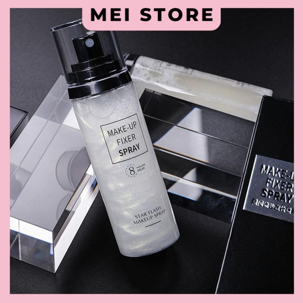 Xịt Nhũ Cố Định Khóa Lớp Trang Điểm Hanumu Make-up Fixed Spray Bản Dupe Của Mac Fix+ Shimmer