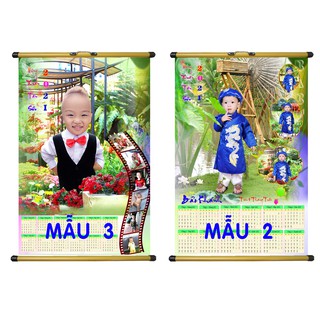 LICH TREO TƯỜNG 40 X 60CM , in lên trên giấy ảnh bóng đẹp, cán màng mờ chống nước + sáo treo.