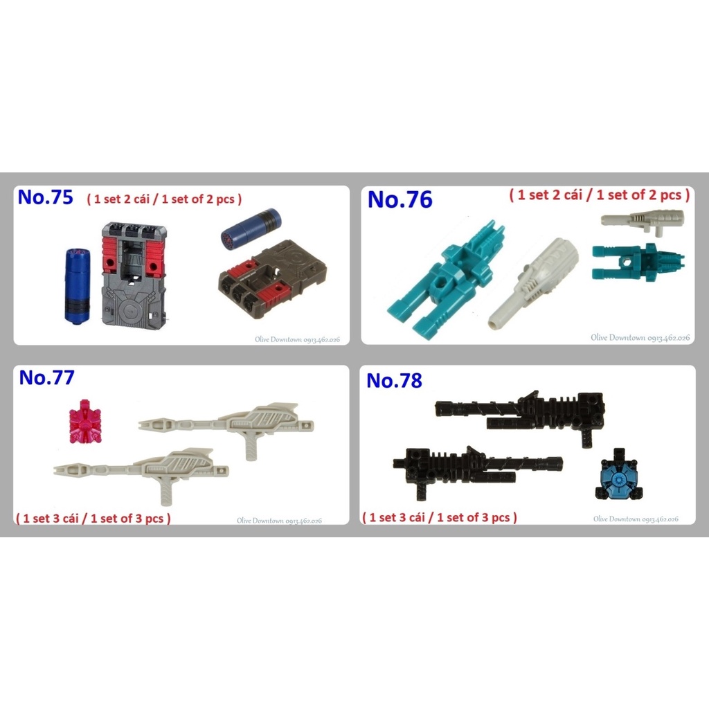 🔸️Phụ kiện Transformers / ACCESSORIES - Khách chọn theo thẻ tên và hình ảnh